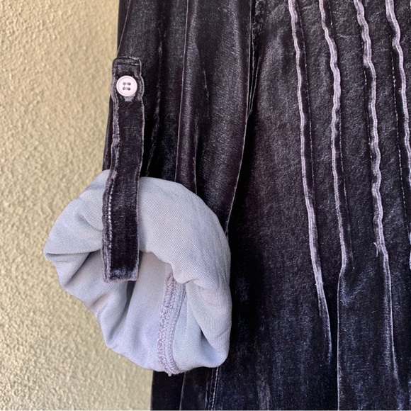 “CP Shades” Dark Navy Velvet Tunic Dress NWT $278 size M - Picture 6 of 12